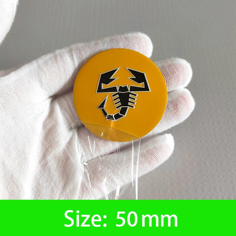 45-50mm Tappo Centrale Ruota Auto Emblema Adesivo Accessori Per Fiat Abarth 500 Tipo FR Punto Ducato Stilo Palio Bravo Pondo