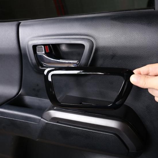 Fit For Toyota Tacoma 2016- Black ABS Interior Door Handle Bowl Trim