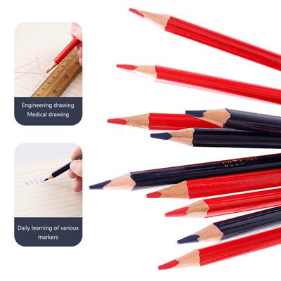 12Pcs Erasable Pencils Pre Sharpened for Checking Coloring Checking Pencils Red and Blue Pencils Double Colored Pencil