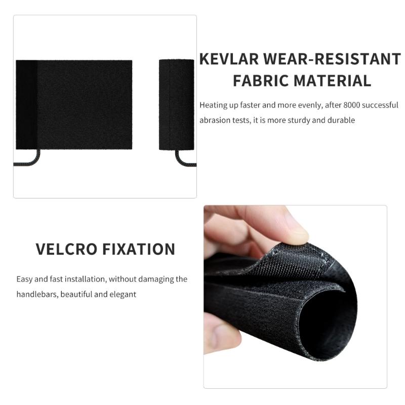 Quick Heat Motorcycle Handle Covers for Winter Riding Waterproof Multiple Heat Settings Easy Installation On Scooters