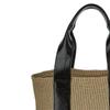 Chloe Logo-Stickerei kombiniert mit Lederbesatz Große Tragetasche Damen-Tragetasche Beige CHC24-WS380O43-001