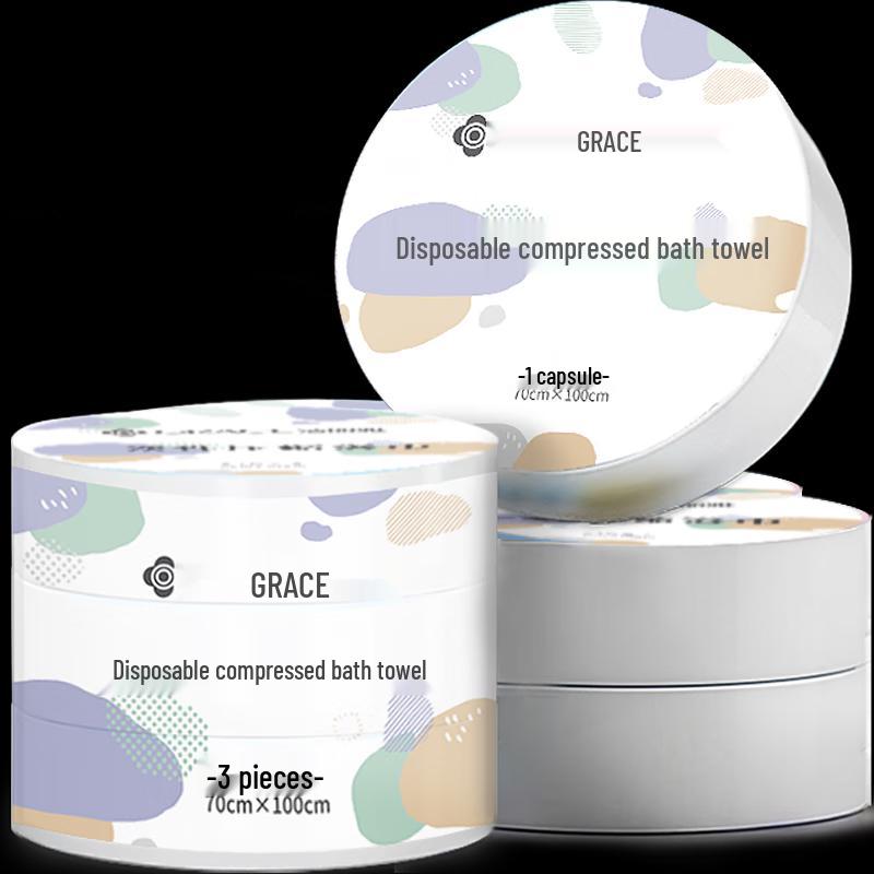 Grace Disposable Compressed Travel Towel & Bath Towel Set