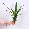 1Pc Fake Flower Shopping Mall Decoration Soft Rubber Home Decor Simulation Green Plants DIY Artificial Cymbidium Leaves Plastic