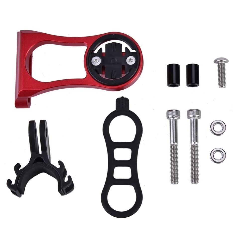 1 set Aluminum Alloy + Plastic Bicycle Odometer Mount Lightweight Bike Computer Extension for Garmin Edge 1040/840/830/530 красный