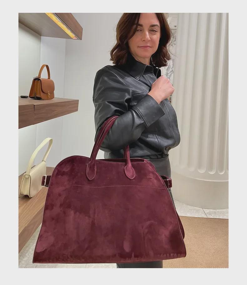 The Row – Margaux 15 – Tragetasche aus Wildleder im Retro-Look