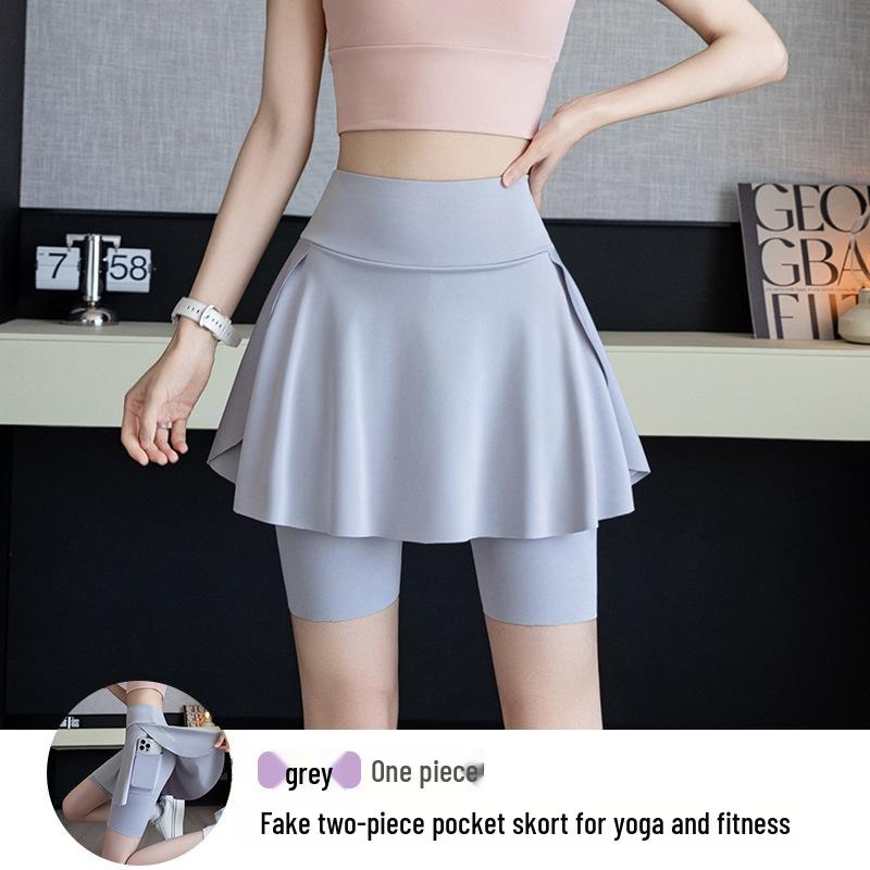 

Women s Plus Size Two-Piece Skirt Shorts with Pockets - Summer Cycling & Yoga Wear M (80-100 jin)