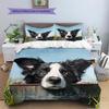 Border Collie and Grassland Pattern Bedding Home Decoration Birthday Gift (1 * Duvet Cover + 2 * Pillowcase, Without Core)