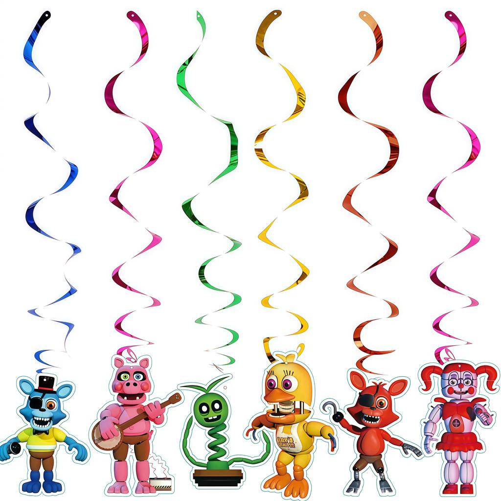 Five Nights Bär Geburtstagsdekorationen Freddyed Geschirr Teller Tasse Banner Kuchenaufsatz FNAF Luftballon Kinder Babyparty Zubehör