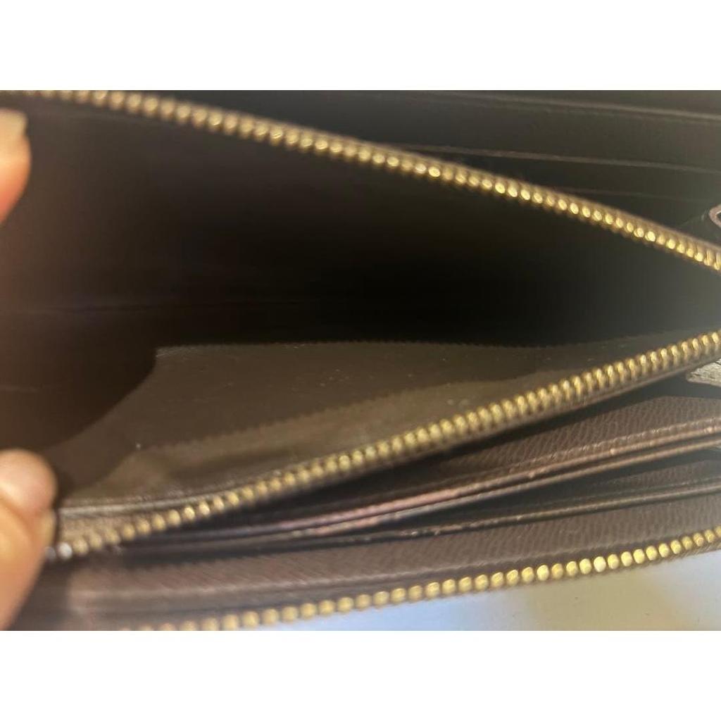 Used LOUIS VUITTON Damier Long Wallet Round Zipper