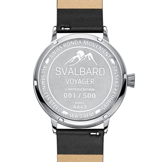 SVALBARD Voyager AA43 Watch with Quartz a Designer Watch from the Far Limited To 500 Pieces Authorized Retailer Men's Swiss-Made Movement, North,