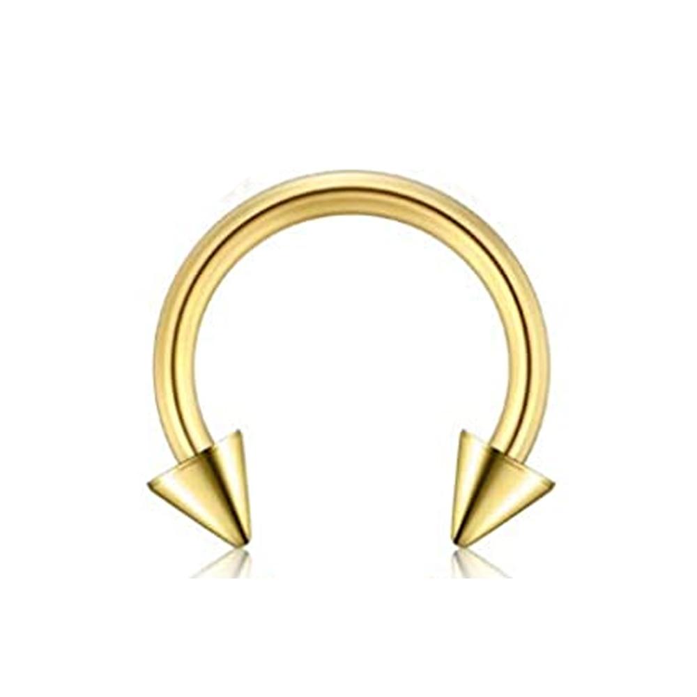 WKOUD 16G Surgical Steel Septum Piercing Nose Hoop Clicker Ring Lip Labret Conch Helix Cartilage Daith Earring Hoop Jewelry