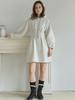 AVANT-G Hood Fit And Flare Mini Dress - Oatmeal