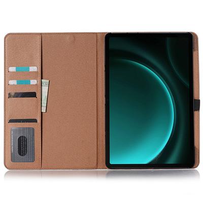 Husă pentru tabletă Samsung Galaxy Tab S10 FE/S9 FE, Textură încrucișată, Sloturi pentru carduri, Piele PU, Husă tip flip