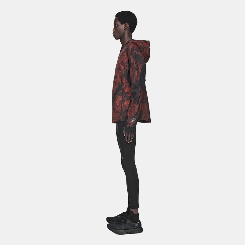 Y-3 Jackets Men's Red Hooded Moderate Other KA7141