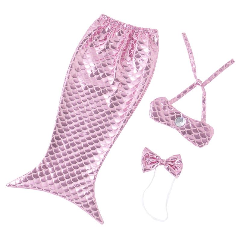 Dog Costume Pet Mermaid Bra Tail Bikini Clothing Bowknot Dressing Up Swimwear