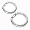 3 Pcs Metal Spring Open Keychain Round Spring Clasp Keyring Stainless Steel Buckle Circular Rings Keyring Durable