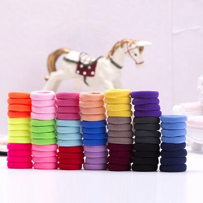Seamless High Elastic Candy Color Kids Hair Ties Band Rope Ponytail Holders 100pcs