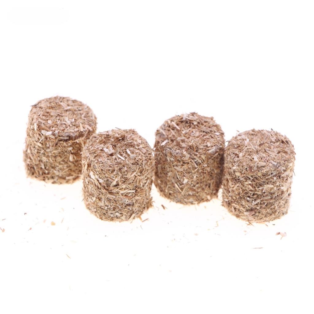 4Pcs Mini Natural Square Round Hay Bale Straw Hay Bale Blocks Dollhouse Farm Garden Thanksgiving Autumn Western Party Poprop