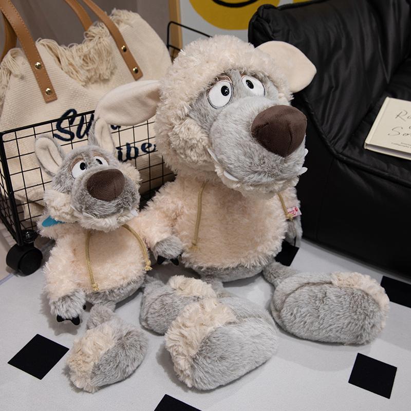 2 Misure Nuovo Peluche Lupo Camuffato Bambola Lupo in Pelle di Pecora Muppets Cuscino per Dormire Bambola Lupo in Abiti da Pecora Regali di Natale Compleanno