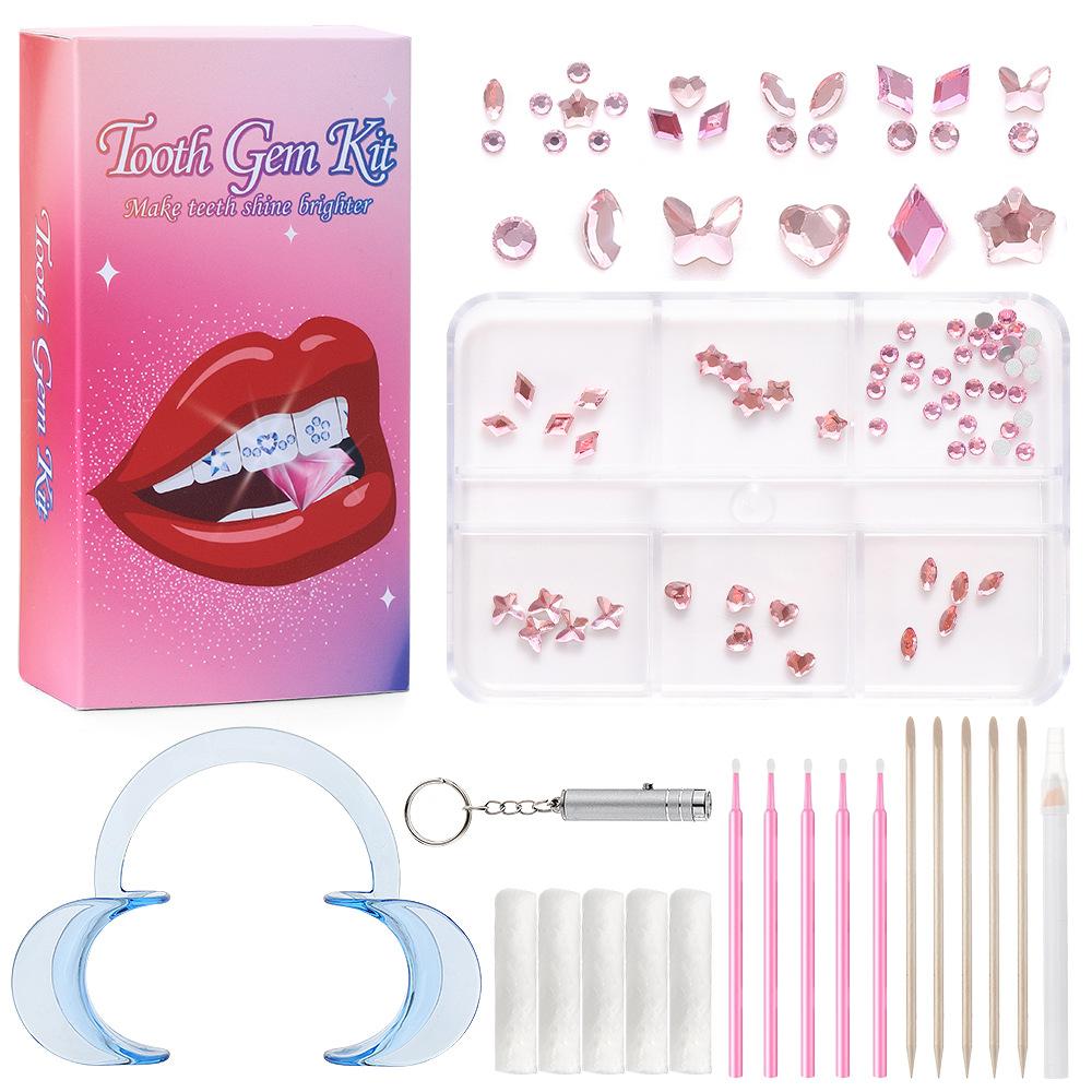 Dental Diamond Tooth Decoration, Tooth Diamond Tool Diy Set, Tooth Sticker, Diamond Love Horse Eye Decoration