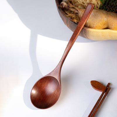 Yousheng Drewniany Zestaw Łyżek do Wody Łyżki do Mierzenia Ryżu Duża Łyżka Wazowa do Wody Zupy Polerowane Naczynie Kuchenne do Mieszania Picia Makaronu