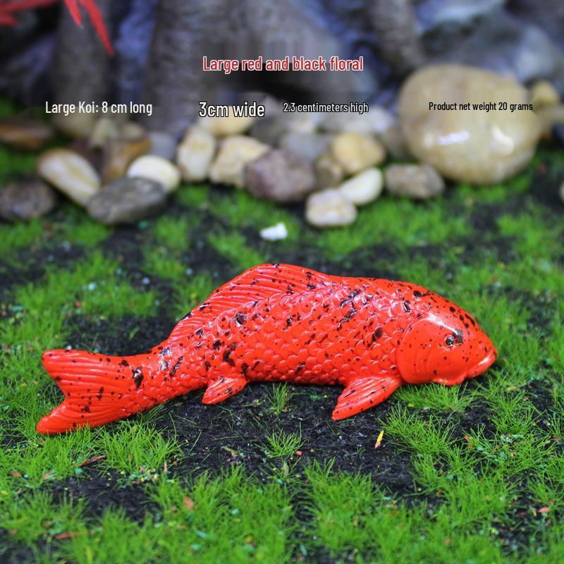 Realistic Koi Fish Micro Landscape Aquarium Ornament Resin Figurines