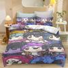 K-Pop Bedding Set Demon Hunters Themed Colorful Print Polyester Student Dormitory Bed Sheet Duvet Cover Kid Gift Home Textile