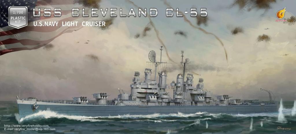 Veryfire 1/700 American Light Cruiser USS Cleveland CL-55 Standard Edition Plastic Model Kit VFM700920