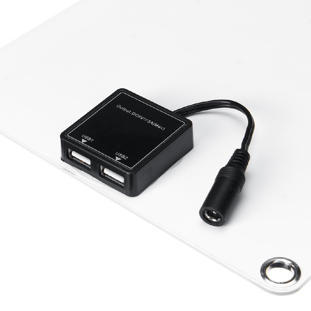 40W DC 18V Solar Panel Battery Charger Portable Flexible Solar Cell Board Crocodile Clips Car charger For Phone RV Car