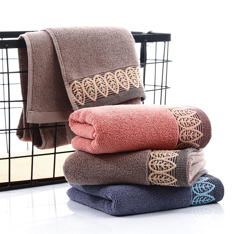 Pure Cotton Towel 32 Strand Cotton Yarn Leaf Embroidery Towel Cotton Face Wash Towel Gift Towel Face Towel Hand Towel