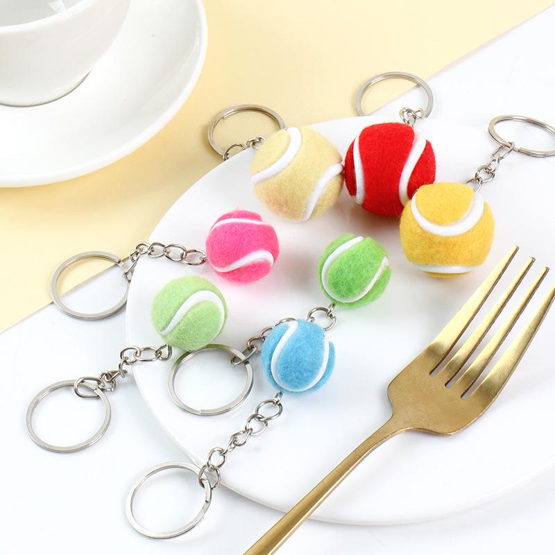 Hot-Selling Tennis Keychain Pendant: Simulation Tennis Toy Photography Prop