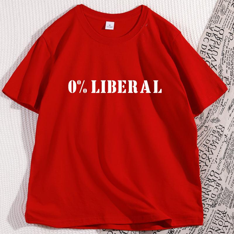 Zero Percent Liberal T Shirt Short Sleeve Men Women Crewneck Y2k Streetwear Casual Cotton Loose Comfortable Man Clothing S