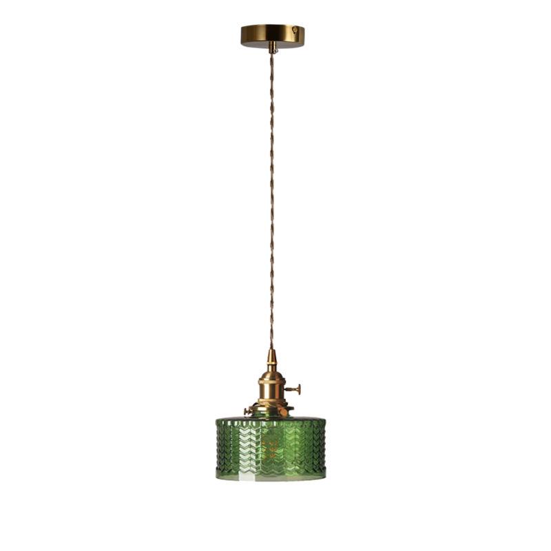 Lustre Nórdico de Vidro Verde para Casa, Bar, Café ou Varanda