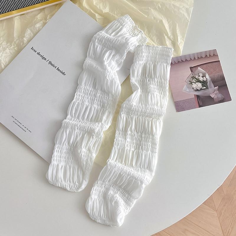 Womens Lace Socks Mesh Lace Skinny Socks Knee High Sheer Socks Campus Style Girl Campus Style Socks for Skirt