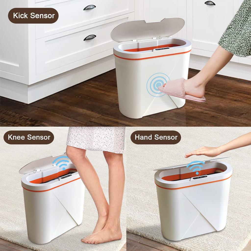 Automatic Trash Can with Essential Oil Diffuser,Bathroom Trash Cans with Lid,Motion Sensor Touchless Trash Can Bedroom Kitchen