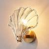 LWL Wall Light, Single Light, Simple Wall Lamp, Modern Glass Seashell Wall Light, Wall-Mounted Lighting Fixture, Interior Lighting Fixture for
