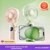 Mini Foldable Handheld Fan with Digital Display Portable Rechargeable Desk Fan