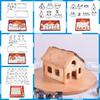 3D Gingerbread House Cookie Cutter Set Stainless Steel Fondant Cutter Decoration Baking Tool  Gifts