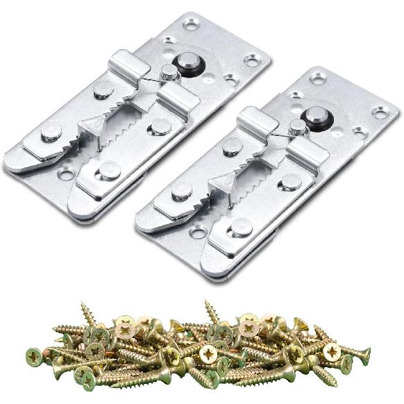 DEEPDREAM 2 Pack Sectional Couch Connectors Metal Couch Clips Sofa Connector Interlocking Furniture Connector with 24 Screws