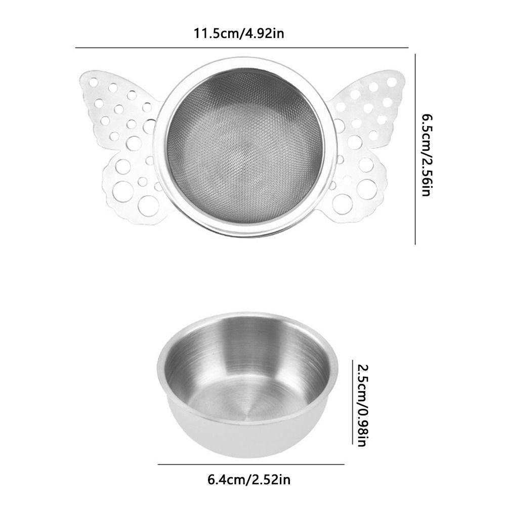 304 Stainless Steel Tea Infuser Double-layer Fine Mesh Tea Strainer Lace Tea Drain Useful Tea Infusers Teaware Kitchen DIY