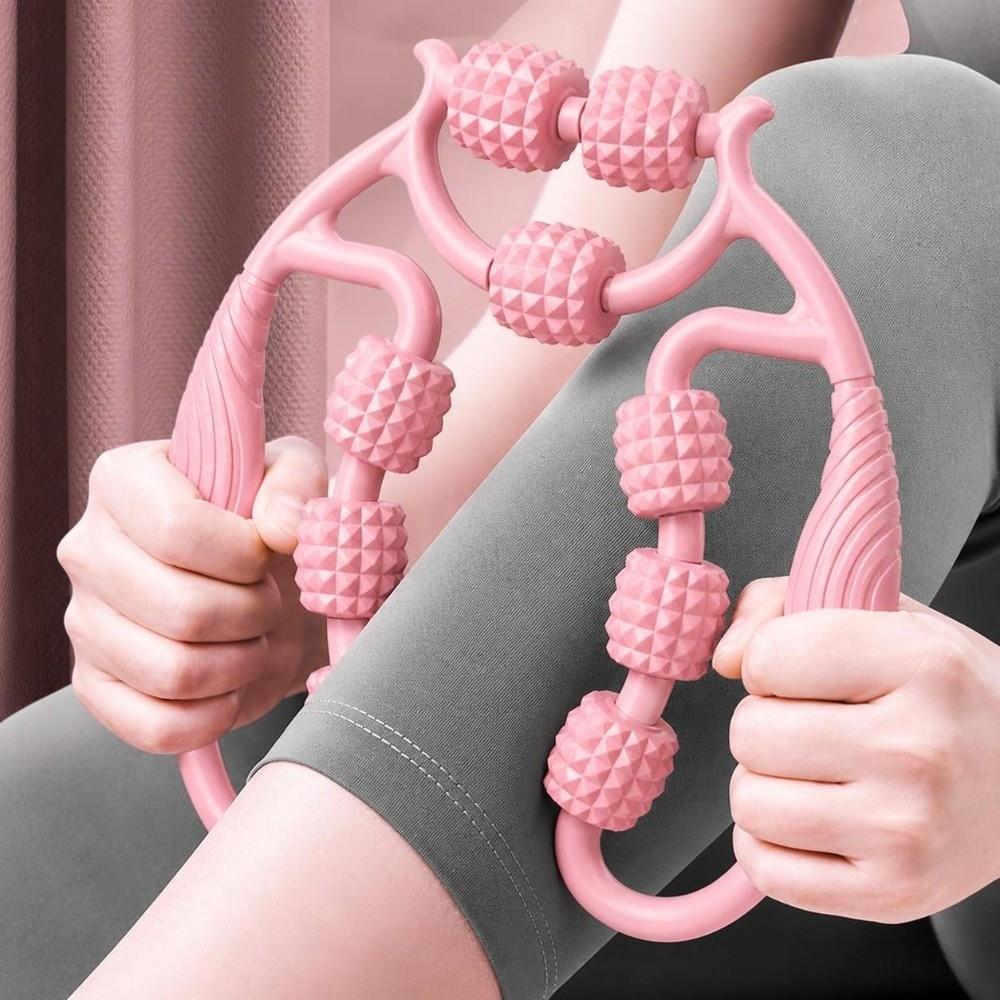 360 Degree 9 Wheels Muscle Roller Massager Reusable Leg Massager Circular Leg Clamps for Waist