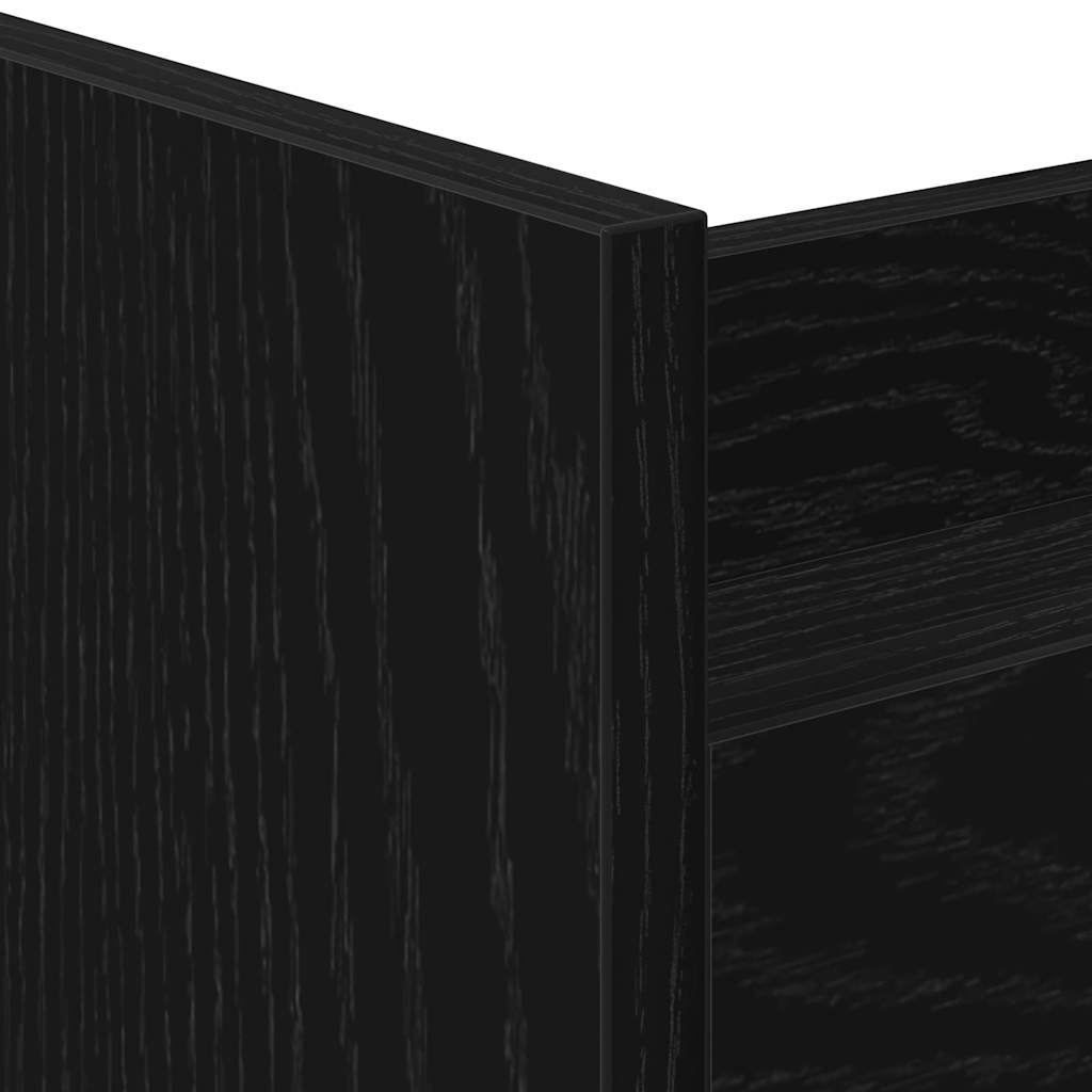 Narrow Storage Trolley Black Oak Effect