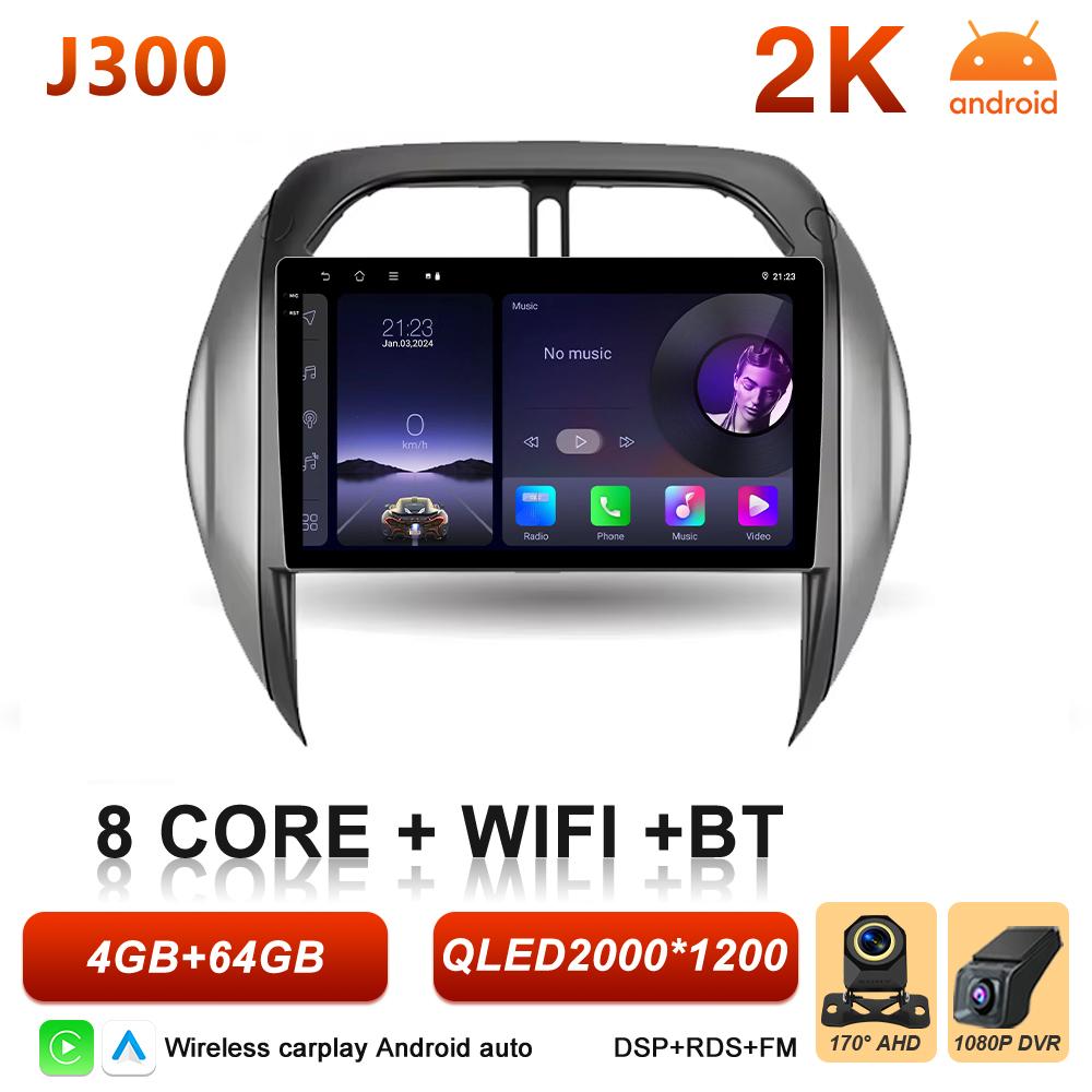 Android 16 Car Radio Carplay For Toyota RAV4 RAV 4 2003 2004 2005 Car Intelligent Systems Multimedia Player Wireless Head Unit