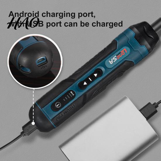 Precision Screwdriver 1 Set Electric USB Charging Multi-function Powerful 3.6V Cordless Electrical for Industry Rechargeable