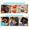 Silicone Air Fryer Liner Square Air Fryer Baking Pan Kitchen Cookware Non-stick Baking Tray for Cooking Roasting Grilling Pizza