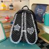 Schoolbag Korean simple foreign style polka dot love rabbit ear backpack 1011 summer new commuter student backpack