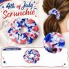 Patriotic Print Fabric Oversized Scrunchies for Independence Day Hair Accessories