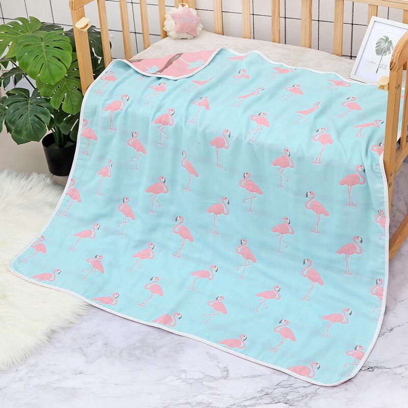 LISM Flamingo Washed Cotton Gauze Summer Quilt