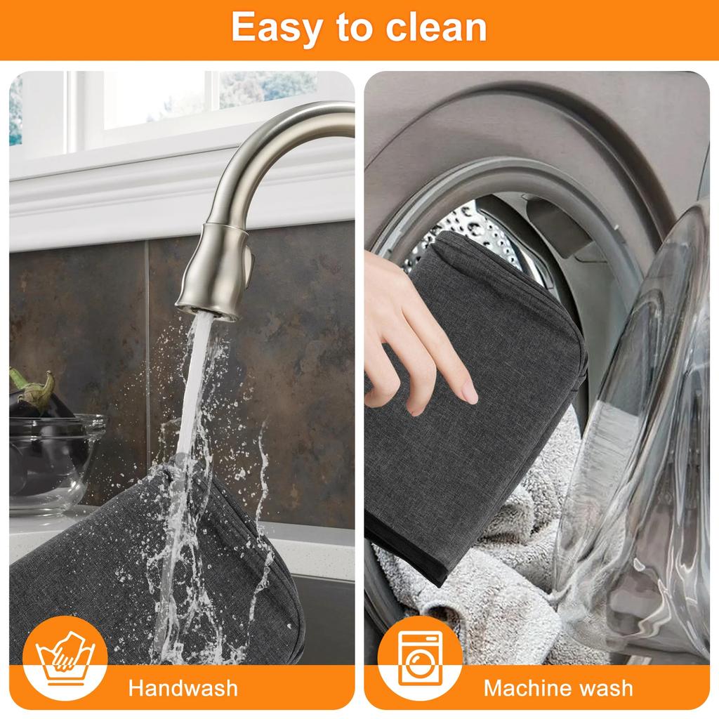 Osłona przeciwpyłowa do AG301 AG302 AG400 Pokrywa frytkownicy powietrznej z kieszeniami do przechowywania i uchwytem Wodoodporna trwała osłona przeciwpyłowa do pieczenia w kuchni