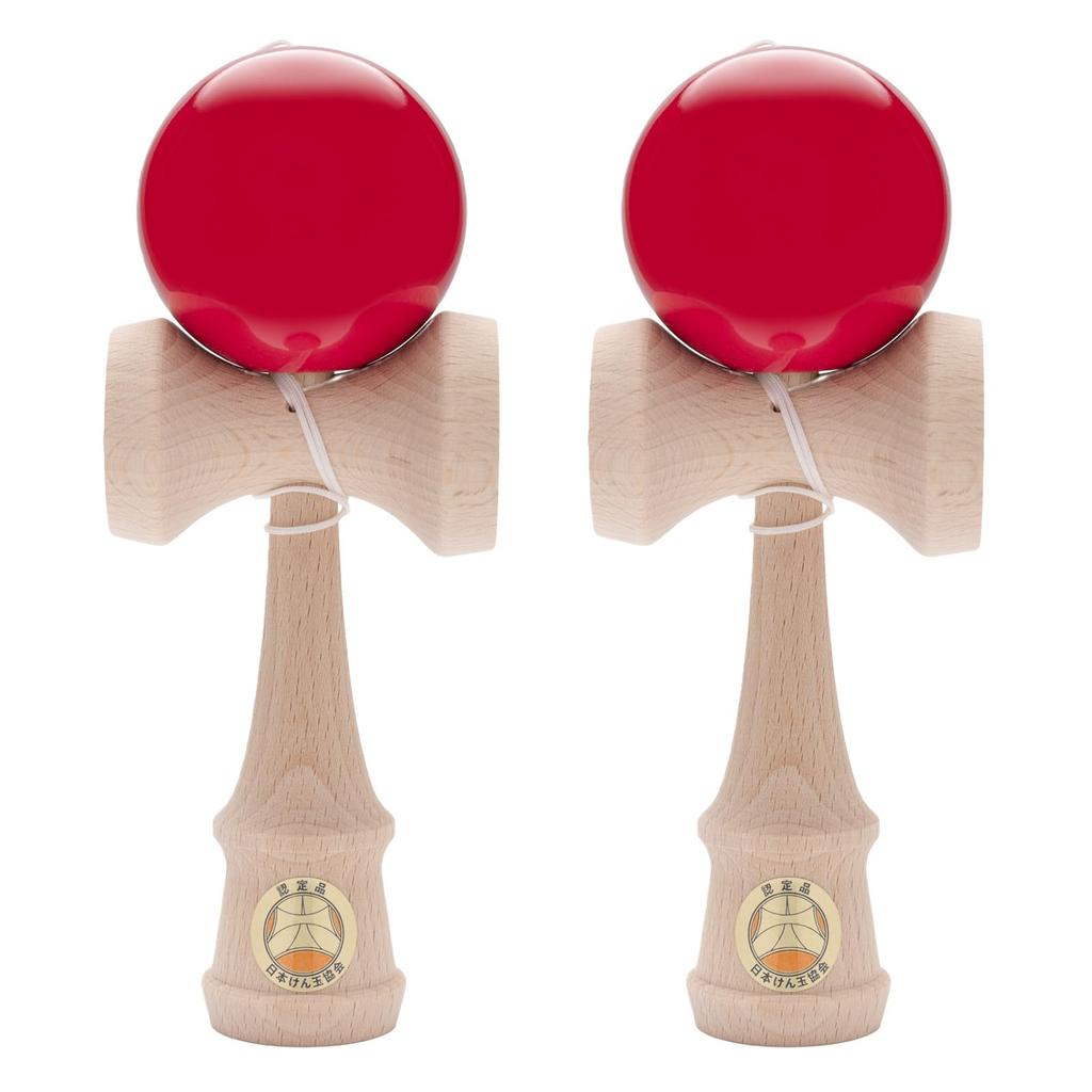 Yamagata Koubou Kendama Competition Kendama Japan Kendama Association Certified Competition Made In Easy To Red 2P "Ozora" 2-Pack - (JKA) Grade,